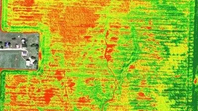 Field condition map built from a drone image